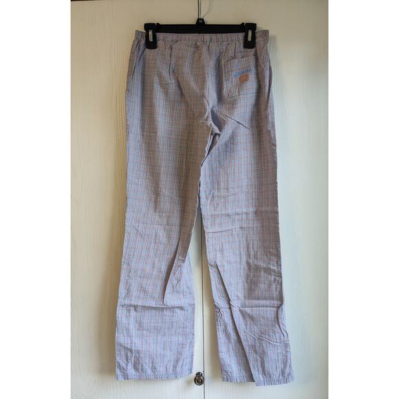 Nautica Blue Women's Blue Plaid Mid Rise Elastic Waist Pajama Pant Size M - Picture 2 of 4